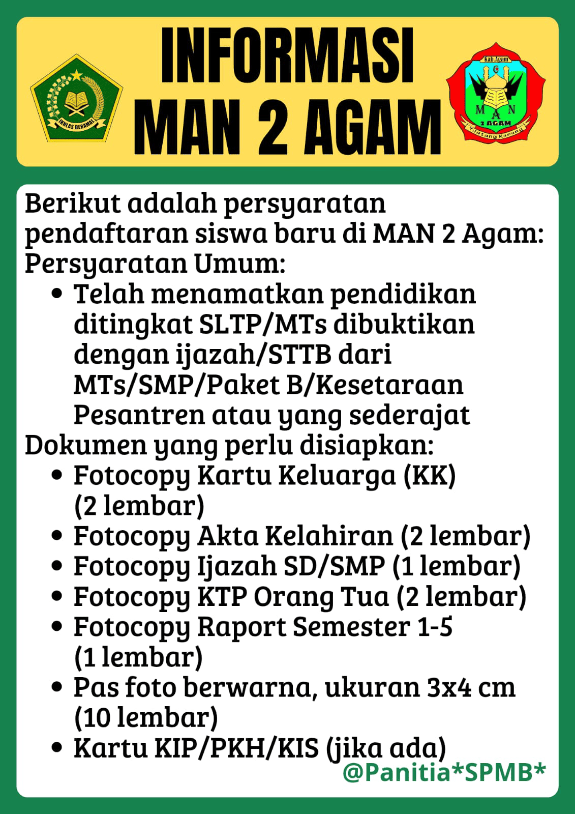 Syarat Berkas